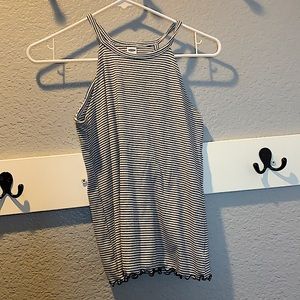 Black and white striped tank top